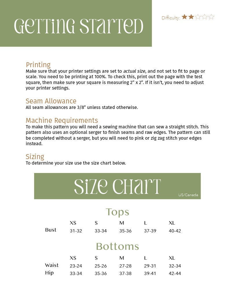 Handkerchief Hem Skirt - PDF Pattern