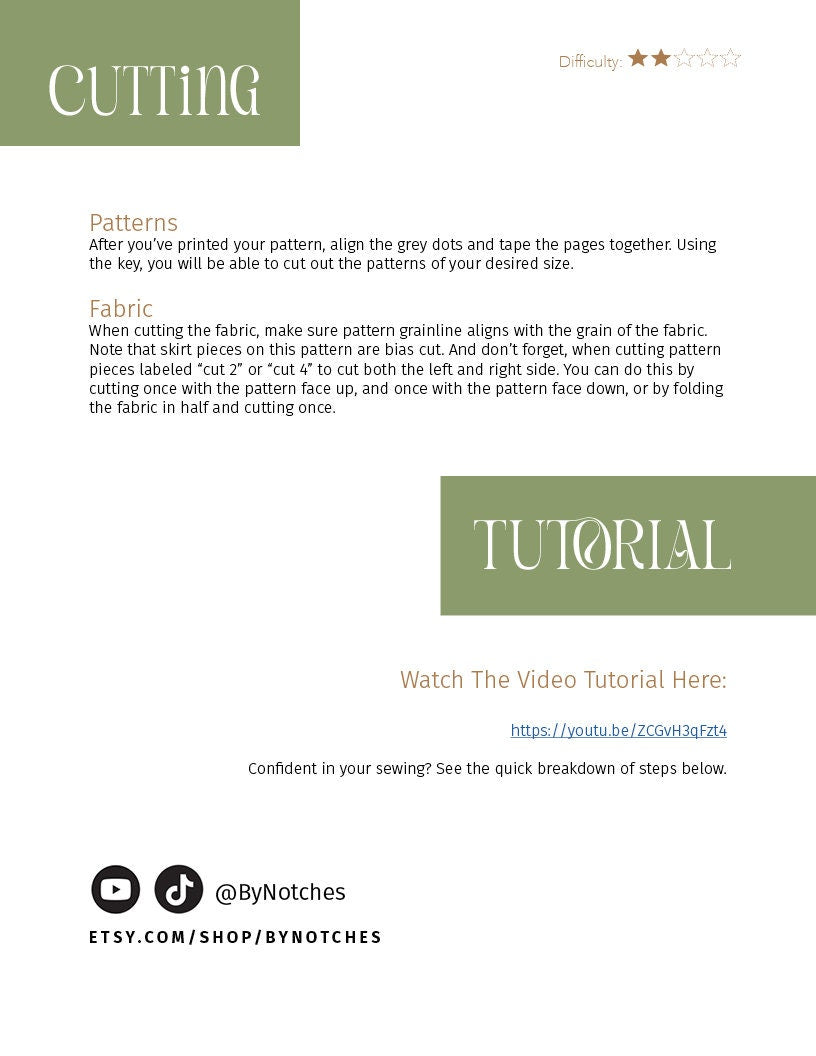 Handkerchief Hem Skirt - PDF Pattern