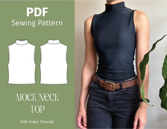 Sleeveless Mock Neck Top