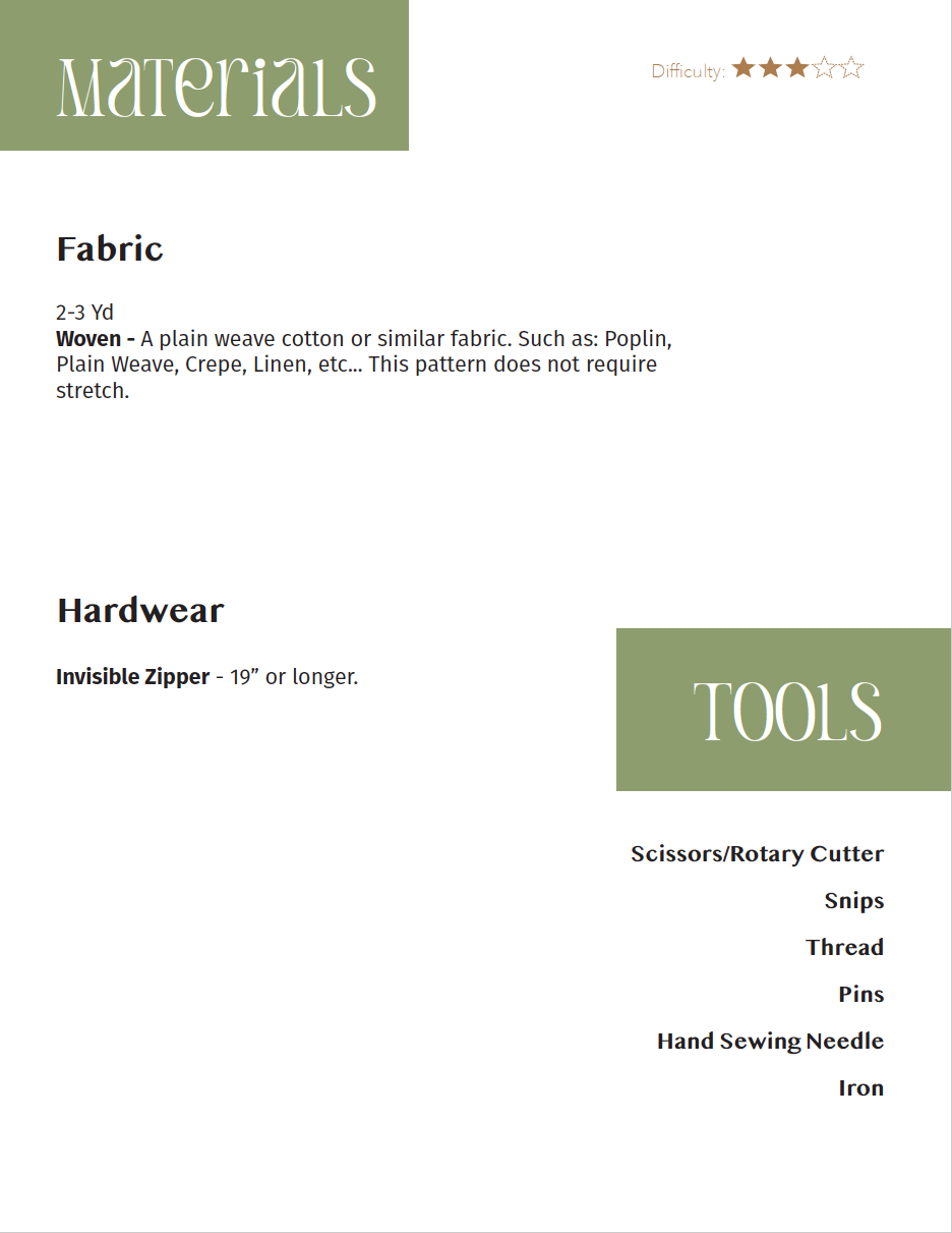 Drop Waist Dress - PDF Sewing Pattern